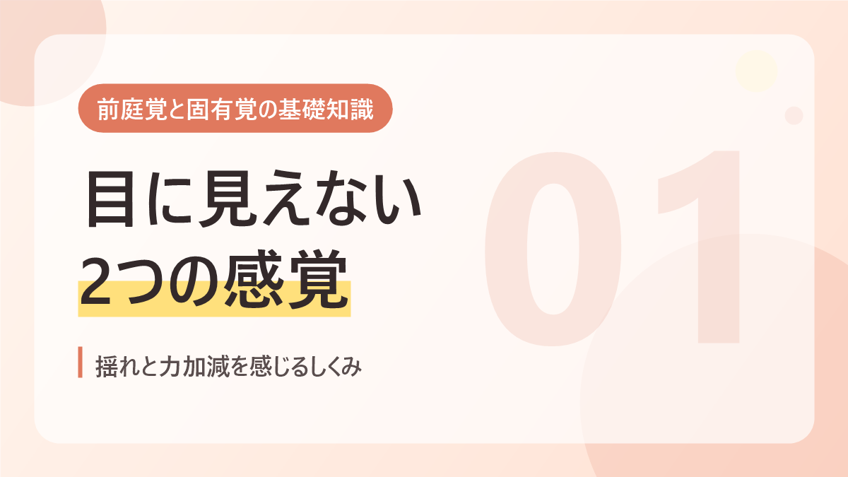 前庭覚と固有覚の基礎知識のバナー画像。目に見えない2つの感覚